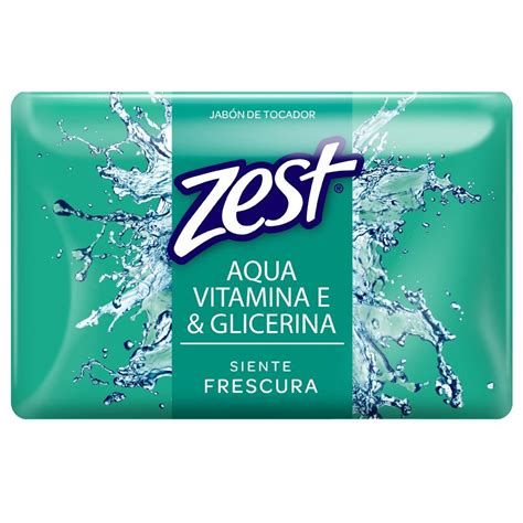 Jab N De Tocador Zest Aqua Vitamina E Glicerina Pzas De G C U