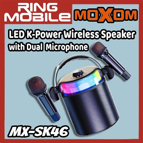 Moxom MX SK46 15W 5W LED K Power Wireless Speaker With Dual Wireless