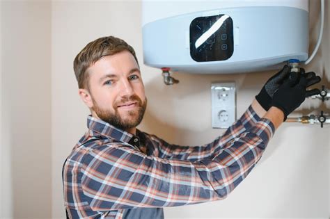 Premium Photo Professional Engineer Installing A Natural Gas Boiler