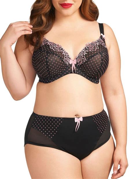 8170 Elomi Betty Plunge Bra Black 8170 Plunge Bra Belle Uk