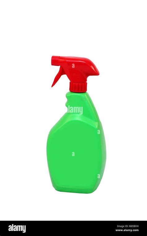 A isolated green spray bottle Stock Photo - Alamy