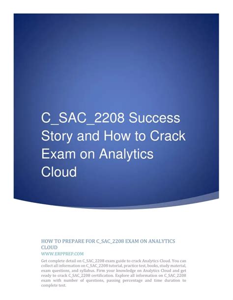 Ppt C Sac Success Story And How To Crack Exam On Analytics Cloud