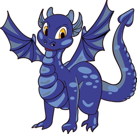 5in X 5in Blue Happy Dragon Dragons Sticker Decal Vinyl Car Window