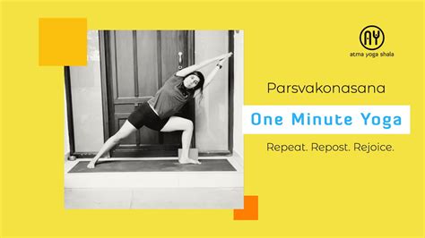 Parsvakonasana Variation Namaste Hands Yoga In One Minute Atma