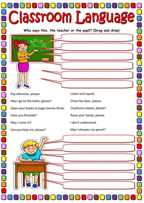 Classroom Language Interactive And Downloadable Worksheet You Can Do