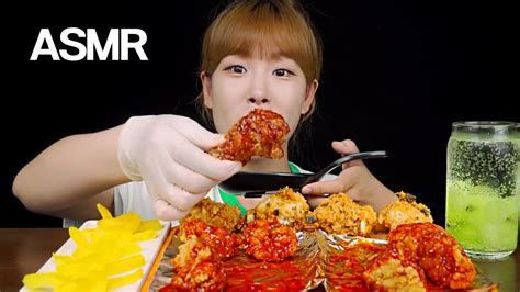 🍗asmr🍗 바삭바삭 양념 And 후라이드 치킨 먹방 Spicy Chicken And Fried Chicken Mukbang