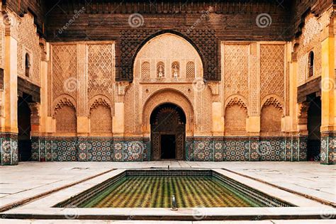 Colorful Ornamental Tiles At Moroccan Courtyard Stock Photo Image Of