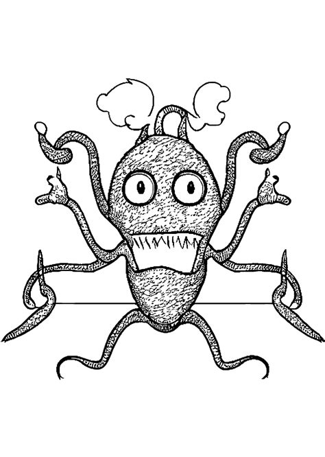 Crazy Monsters Coloring Page For Kids 6 To 8 · Creative Fabrica