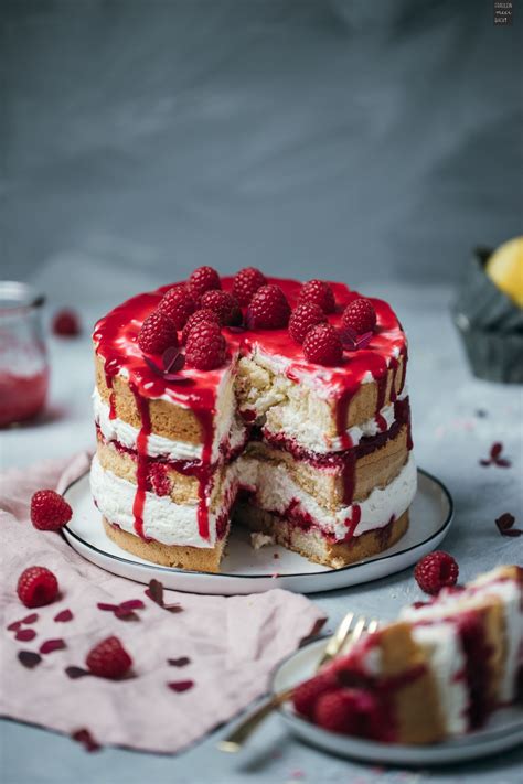 Himbeer Biskuit Torte Fräulein Meer backt Rezept Kuchen und