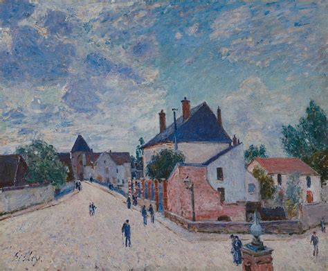 Street In Moret Painting By Alfred Sisley Fine Art America