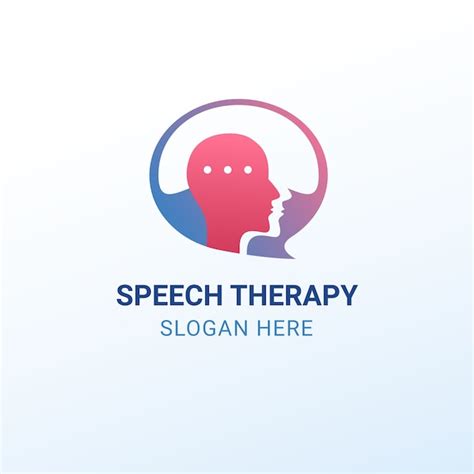 Premium Vector | Gradient speech therapy logo