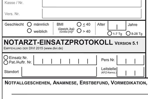 Neue Version Des Notarzt Einsatzprotokolls Sk Verlag Für Notfallmedizin