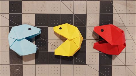 How To Fold Origami Pac Man Easy Craft Tutorial Youtube