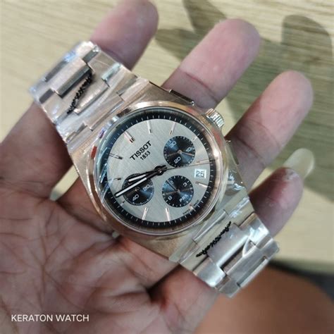 Jual Keraton Jam Tangan Pria Tiss Prx Chronograph Rose Gold Japan