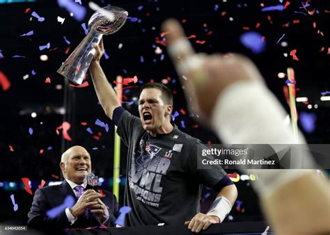 Tom Brady Of The New England Patriots Celebrates After The Patriots