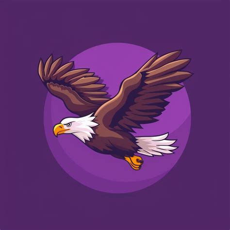 Flying Eagle Bird Illustration Icon Cartoon Graphics Premium Ai Generated Image