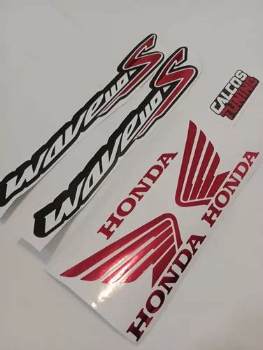 Busca Kit Calcos Honda Wave S Moto Roja Negra Blanca A La Venta En