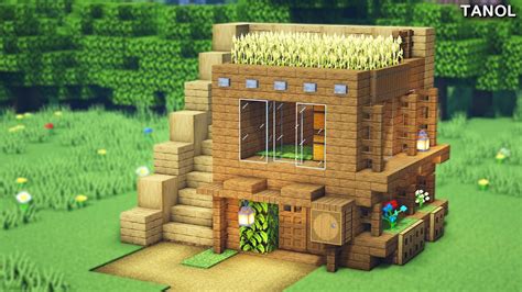 ⚒️ Minecraft How To Build A Survival Starter House [마인크래프트 건축 초보자가 짓기 좋은 집 만들기] Minecraft