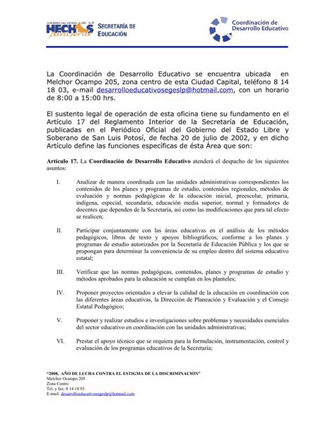 PDF La Coordinación de Desarrollo Educativo se encuentra PDF