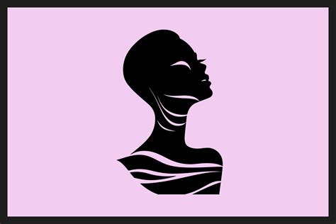 Silhouette Woman Head Side View Art Graphic By N Pattern · Creative Fabrica