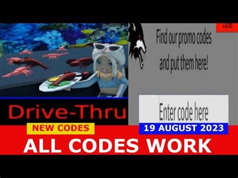 All Codes Work Drive Thru Tycoon Roblox August Youtube