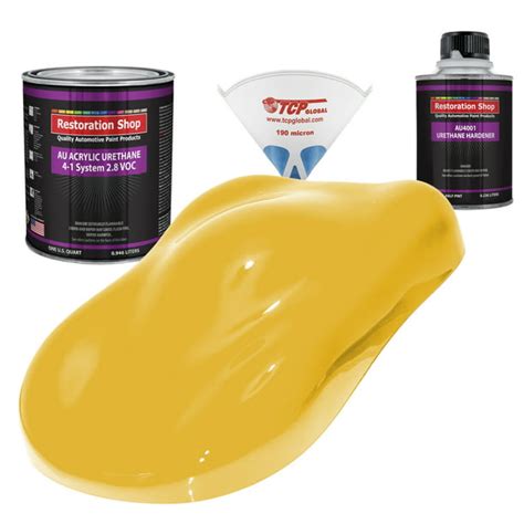 Canary Yellow Quart Kit Single Stage Acrylic Urethane Car Auto Body