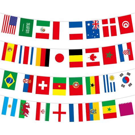 Homemaxs 1 Set World International Flags Flags String Pendant World