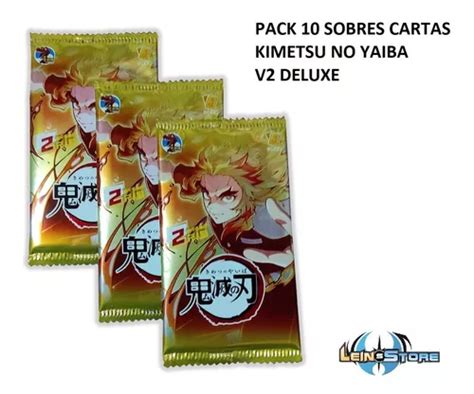 Pack 10 Sobres Cartas Kimetsu No Yaiba Demon Slayer V2 En Venta En