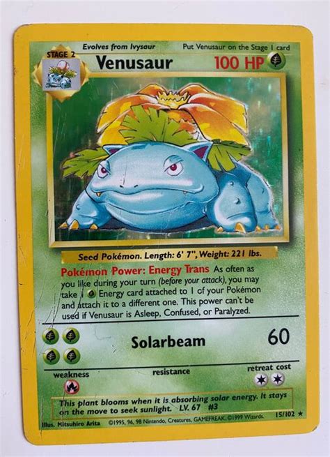 Wizards Of The Coast Pok Mon Trading Card Venusaur Holo Catawiki