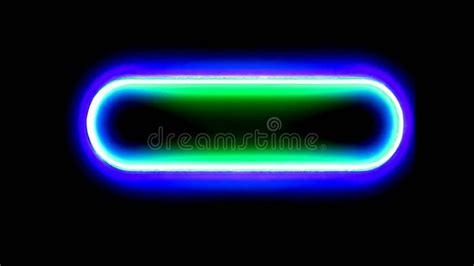 Neon Light Modern Border Tube Shape Animation Motion Graphts Stock