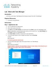 Lab Work With Task Manager Pdf Lab Work With Task