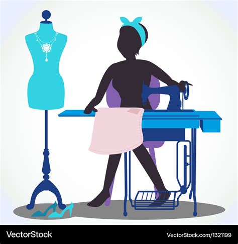 Seamstress Royalty Free Vector Image VectorStock