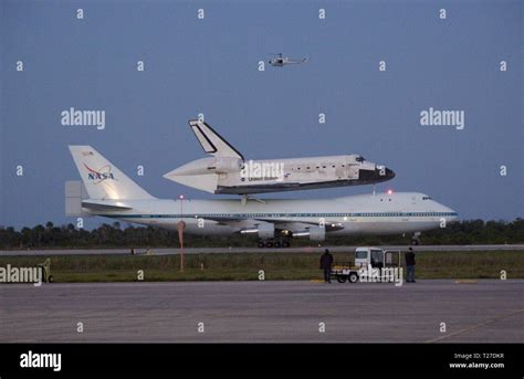 Cape Canaveral Fla Space Shuttle Discovery Mounted To A Shuttle