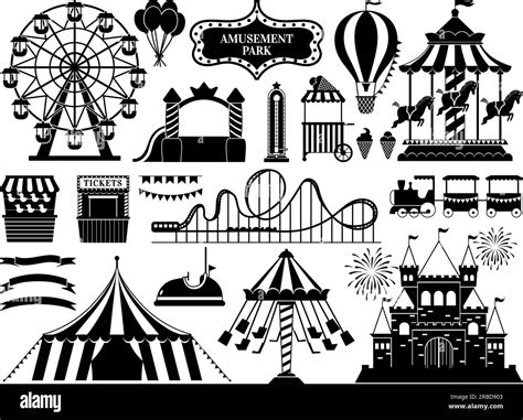 Amusement Parks Skyline Stock Vector Images Alamy