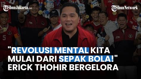 Kegembiraan Erick Thohir Saksikan Timnas Indonesia Juara Revolusi