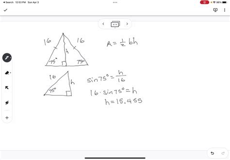 Solved Given Isosceles Triangle Abc With Base Bc If Each Base Angle Measures 75Â° And Each Leg