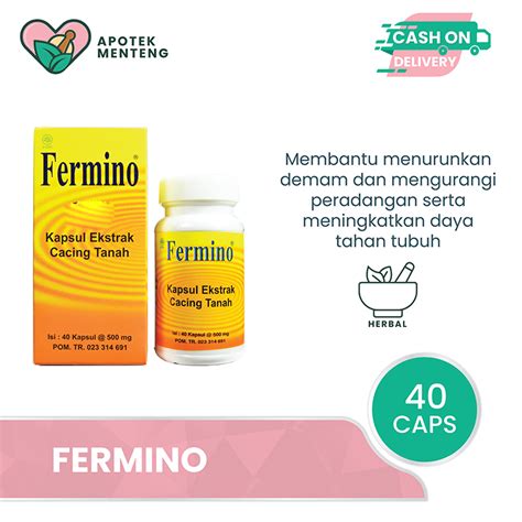 Jual Fermino Kapsul Ekstrak Cacing Tanah Kapsul Shopee Indonesia