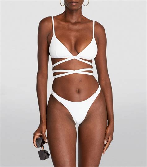 Womens Matteau White Wrap Triangle Bikini Top Harrods UK