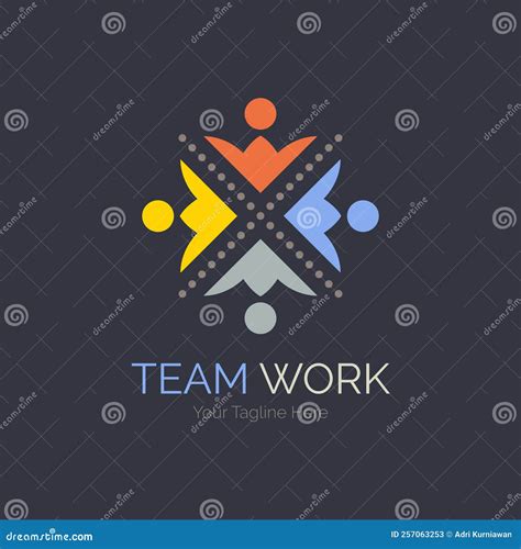 Team Work Connection People Logo Design Template For Brand Or Company