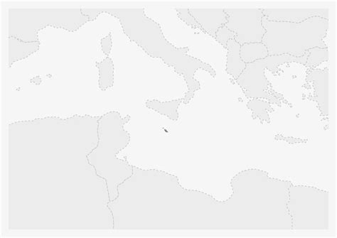 Kaart Van Europa Met Gemarkeerde Kaart Van Malta Premium Vector