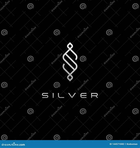 Modern S Letter Silver Logo Stock Vector - Illustration of shape, label ...