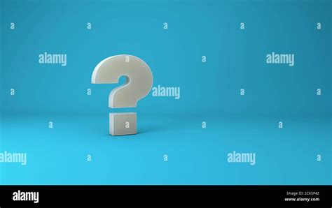 3D rendered illustration question mark and blue background Stock Photo - Alamy