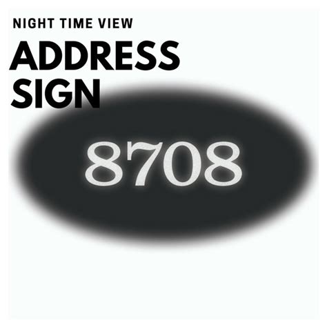 House Number Yard Sign Double Sided Address Reflective Metal Etsy