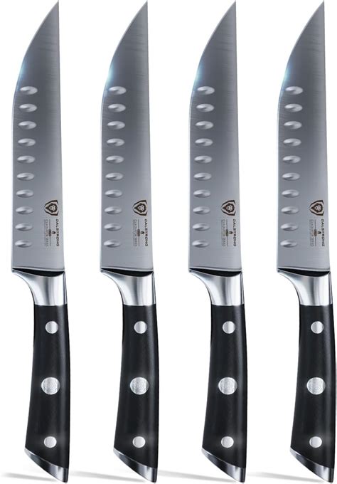 Dalstrong Steak Knife Set 4 Piece 5 Inch Straight Gladiator Series Elite