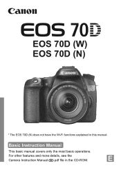 Canon EOS 70D Manual