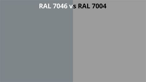 RAL 7046 Vs 7004 RAL Colour Chart UK