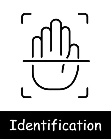 Premium Vector Identification Set Icon Hand Fingerprint Palm Line