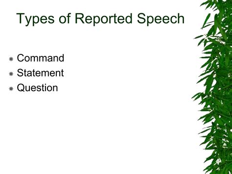 Direct And Indirect Speech Or Reported Speech Grade X Ppt