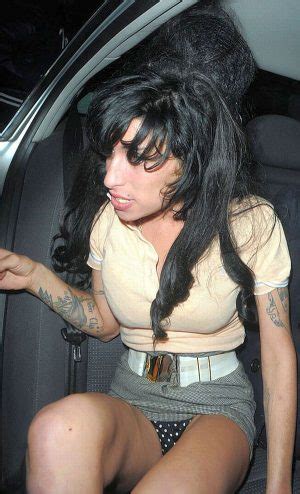 Amy Winehouse UpSkirt Polka Dot Panties Taxi Driver Movie