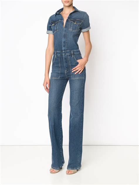 Frame Denim Denim Jumpsuit In Blue Lyst